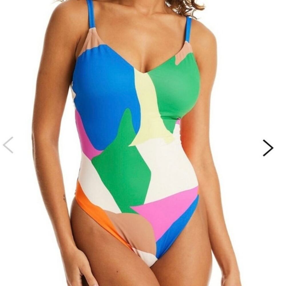 SANTUARY One Piece Swimsuit Multicolor Size Large Padded Cups